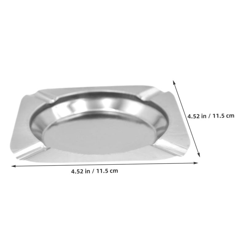 Stainless Steel Smoking Ashtray 12 Pack Non Tipping Easy Clean Modern Decor Indoor Outdoor - Image 3