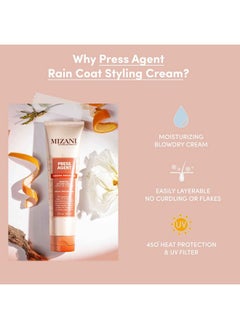Mizani Mizani Press Agent Raincoat Styling Cream | Heat Protectant Cream | Moisturizes and Protect Hair from Heat Styling and Blowouts | Thermal Smoothing for Dry, Frizzy Hair | With Argan Oil | 5 Fl Oz  - Image 3