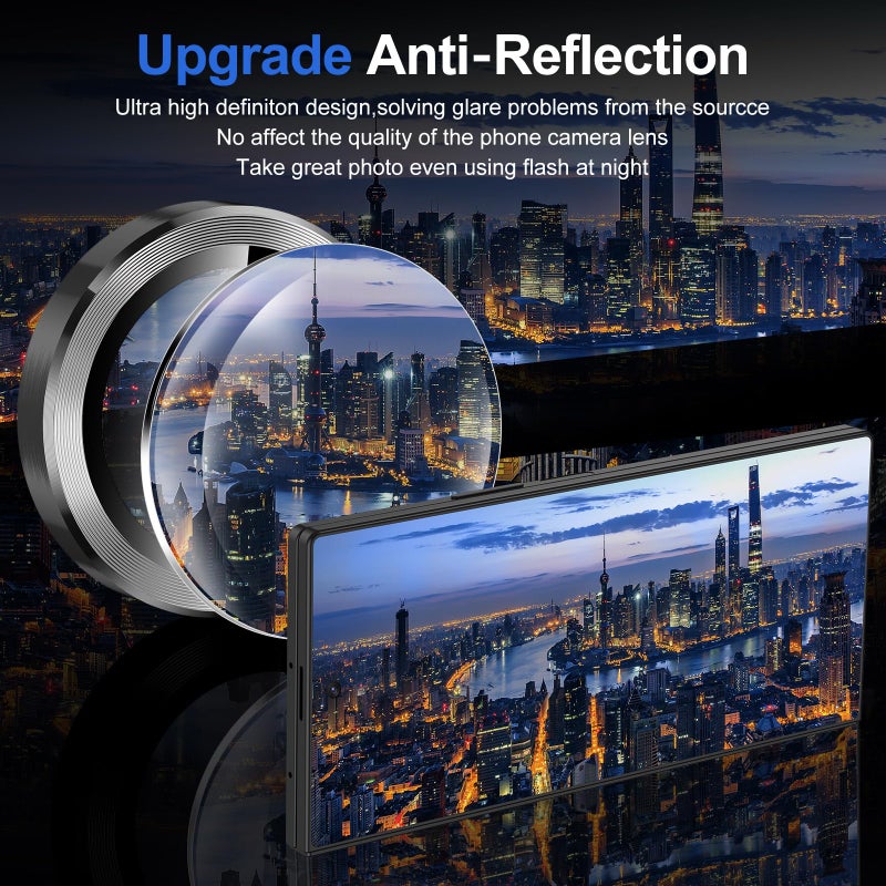 Avocase for Samsung Galaxy Z Fold 7 Camera Lens Protector, Individual Metal Ring Tempered Glass Lens Cover, [Strong Adsorption] Scratch Resistant Ultra-Thin HD Clear Lens Cover, 1 Set-Black - Image 4