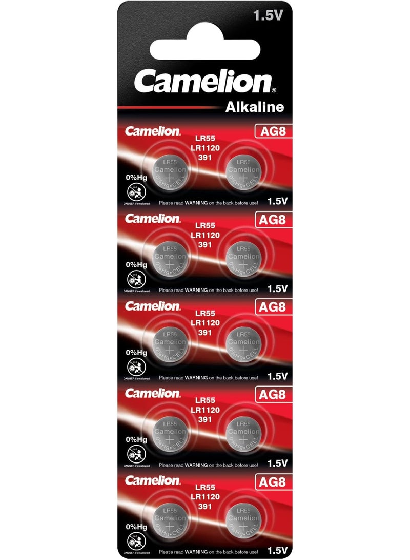Camelion Camelion alkaline button cell batteries AG8 10 pack x5 - Image 2