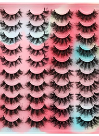 Lashes Mink Fluffy False Eyelashes 20MM Long Dramatic Fake Eye Lashes 5D Wispy Eyelashes Russian Strip Lashes Multipack 20 Pairs - pzsku/Z2DA57254E84A7C9F0E42Z/45/_/1723605052/a0de3ee0-886d-4449-9f10-026d454c9406