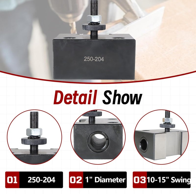 findmall BXA #4 Quick Change Heavy Duty Boring Bar Holder 250-204 Fit for 10-15" Swing Dia BXA Tool Holder - Image 4