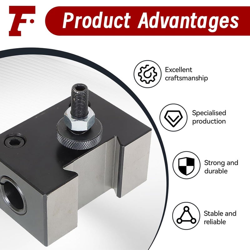 findmall BXA #4 Quick Change Heavy Duty Boring Bar Holder 250-204 Fit for 10-15" Swing Dia BXA Tool Holder - Image 5