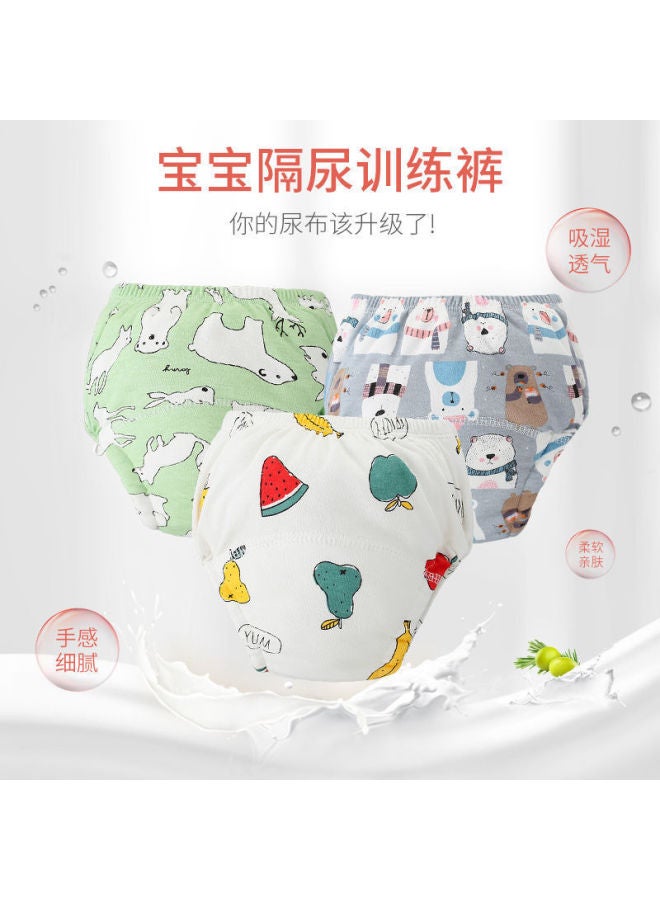 حفاضات جيب قطنية للطفل مضادة لتسرب الماء، حفاضات قماشية مقاومة للتسرب الجانبي، سراويل تدريب على استخدام المرحاض للأطفال، قابلة للتنفس والغسل - Image 4