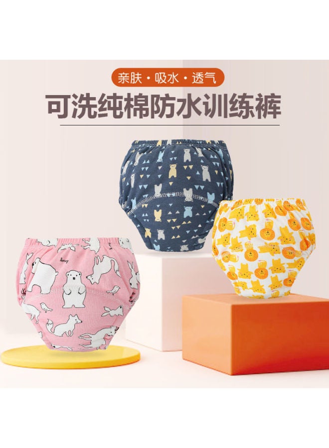 حفاضات جيب قطنية للطفل مضادة لتسرب الماء، حفاضات قماشية مقاومة للتسرب الجانبي، سراويل تدريب على استخدام المرحاض للأطفال، قابلة للتنفس والغسل - Image 2