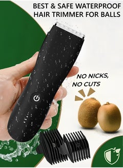 Body Hair Grooming Trimmer for Men Wireless Electric Waterproof Pubic Ball Trimmer with Dock Charger for Men’s Beard Mustache Bald Head Underarm Leg Head Hand Groin Arm Pits Private Parts Body Shaver Showerproof Wet/Dry Body Shaver Groomer for Sensitive Areas Close And Comfortable Shave