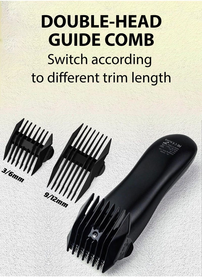 Generic - Body Hair Grooming Trimmer for Men Wireless Electric Waterproof Pubic Ball Trimmer with Dock Charger for Men’s Beard Mustache Bald Head Underarm Leg Head Hand Groin Arm Pits Private Parts Body Shaver Showerproof Wet/Dry Body Shaver Groomer for Sensitive Areas Close And Comfortable Shave - Image 1