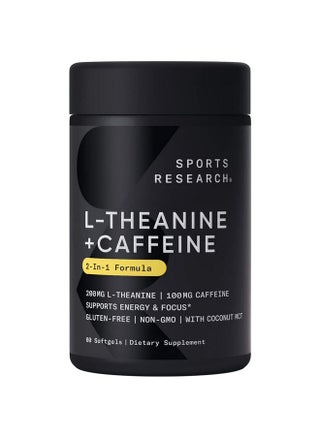 2 In 1 L Theanine Supplement With Caffeine & Mct Oil From Organic Coconuts Focused Energy Alertness & Relaxation Without Drowsiness 200Mg L Theanine 100Mg Caffeine 60 Softgels - pzsku/Z2DA5A09C28197A83D74CZ/45/_/1690364483/8a303d1a-d091-4350-98f5-041b1804f800