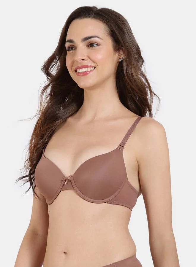 zivame Zivame Solid Padded Wired Bra with Hook and Eye Closure
