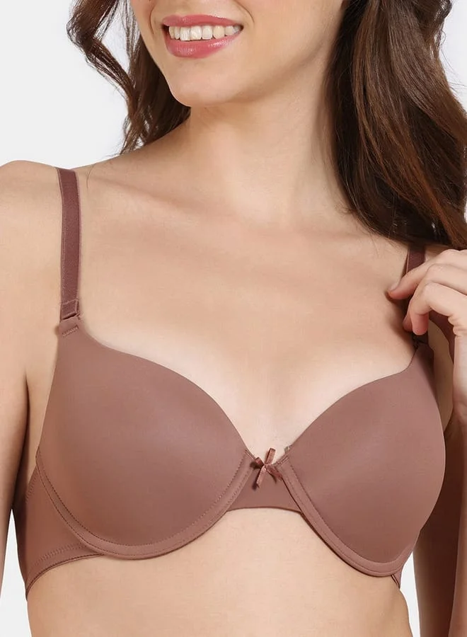 zivame Zivame Solid Padded Wired Bra with Hook and Eye Closure