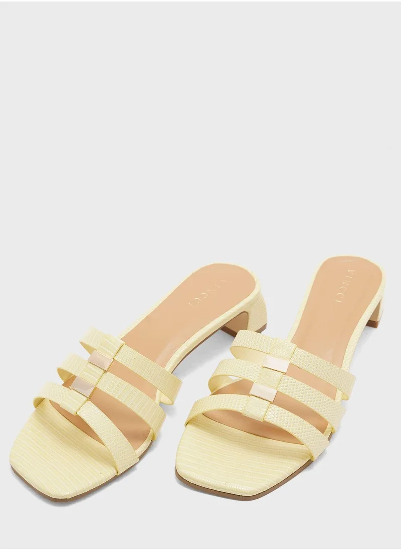 Vincci Multi Strap Low Heel Sandals