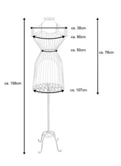 Generic FFD Tailors Dummy Mannequins Female Mannequin Torso Body Metal Wire Frame Dress Jewelry Display Mannequin Sewing Female Mannequin  - Image 2