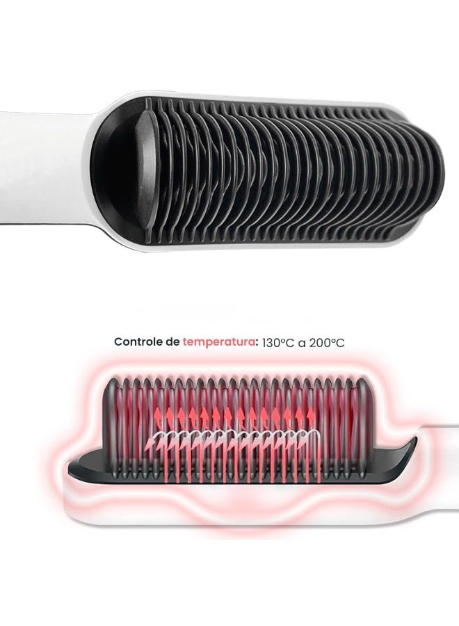 Electric Hair Straightener Comb FH909 with Adjustable Temperature, Anti Scald Ceramic Heating Brush for Straight, Smooth and Frizz Free Hair ERPCFH909 - Image 3