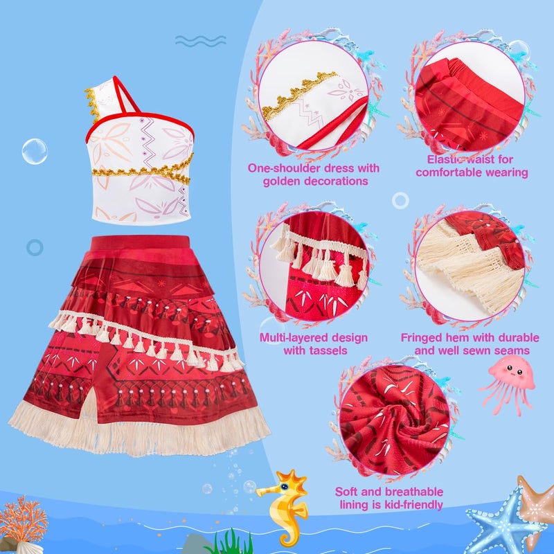ميلاند Meland Princess Dress Up for Girls-Princess Costume for Girl Dress Up & Play Play Kids Princess Dress for Toddler 3-8 (7-8 years) - Image 2