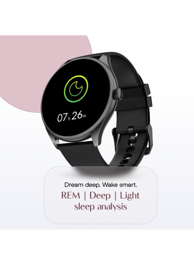 Noise Twist 2 Smart Watch with 1.43” AMOLED Screen, AI Search & Voice Assistant, Bluetooth Calling, Stainless Steel Back, 7-Day Battery, 100+ Watch Faces, Health Suite, IP68 (Jet Black) - Image 3