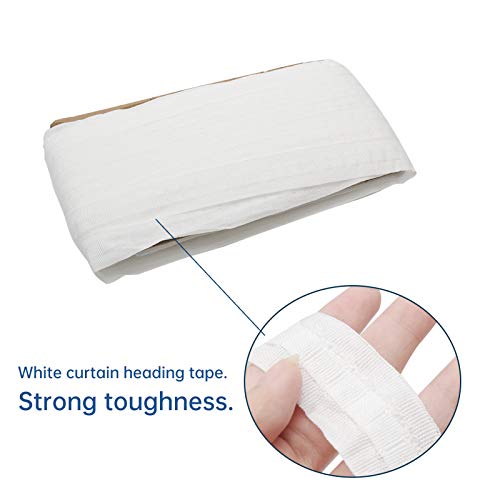 EMVANV Knitted Curtain Heading Tape, 30mx3cm Curtain Heading Tape Narrow No Odor Strong Toughness Pleat Craft Curtain Linings - Image 4