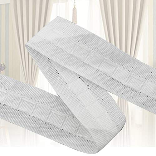 EMVANV Knitted Curtain Heading Tape, 30mx3cm Curtain Heading Tape Narrow No Odor Strong Toughness Pleat Craft Curtain Linings - Image 3