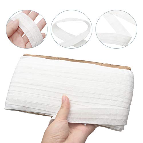 EMVANV Knitted Curtain Heading Tape, 30mx3cm Curtain Heading Tape Narrow No Odor Strong Toughness Pleat Craft Curtain Linings - Image 2