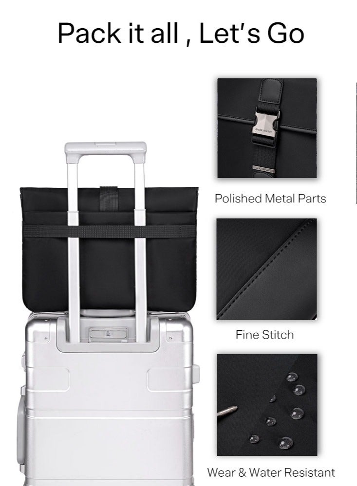 ARCTIC HUNTER Lightweight Business Laptop Bag, Durable School Office Tablet Bag for Men, Black - Image 5