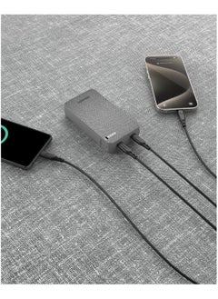 Remson Remson Revo Charge 20000mAh Portable Power Bank 20W Power Delivery Dual USB-C Output with Leather Exterior Design Compatible for iPhone Tablet Samsung  - Image 3
