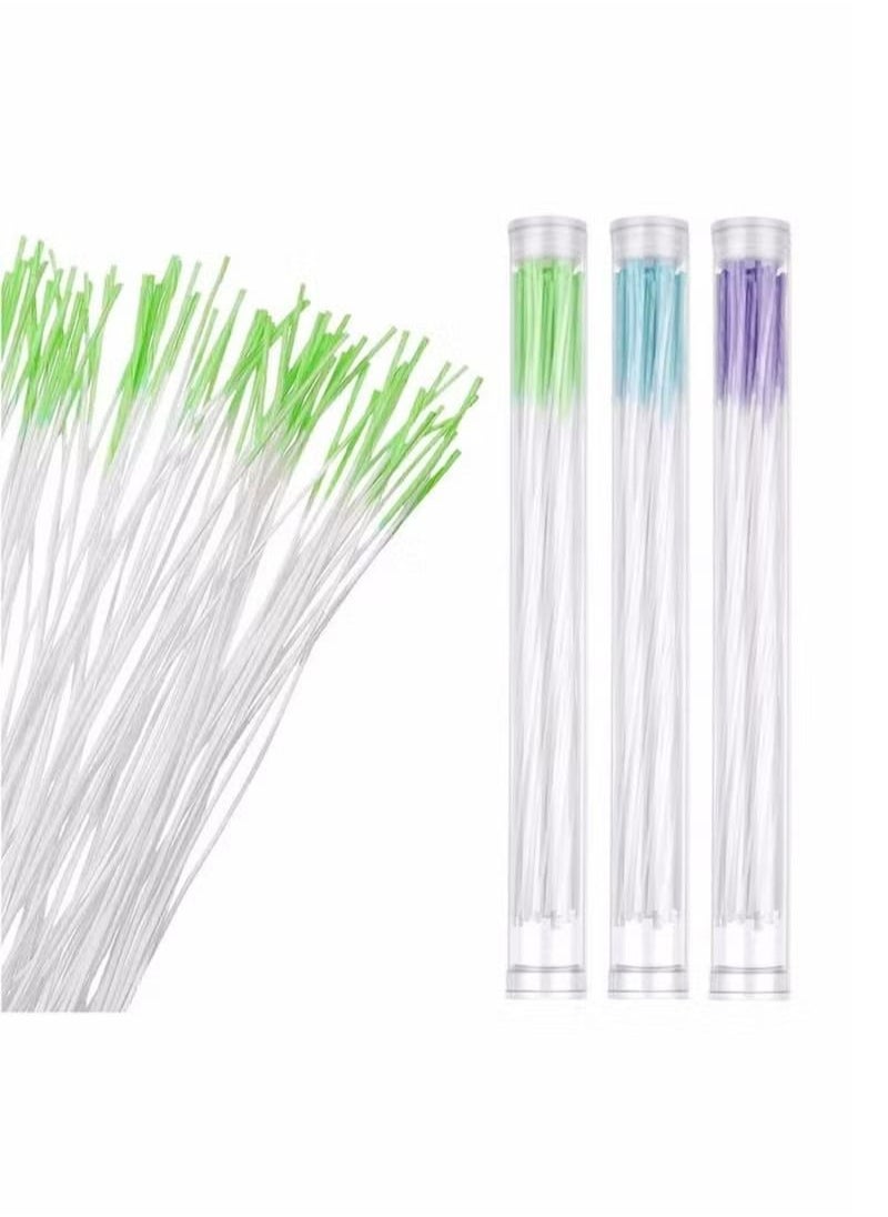 Generic - 180 Pieces Earrings Hole Cleaner,Odor Removal Ear Care Kit,Piercing Floss Disposable Piercing Aftercare Piercing Cleaning Line,Ear Piercing Care Cleaning Tool Purple,Green,Blue - Image 1