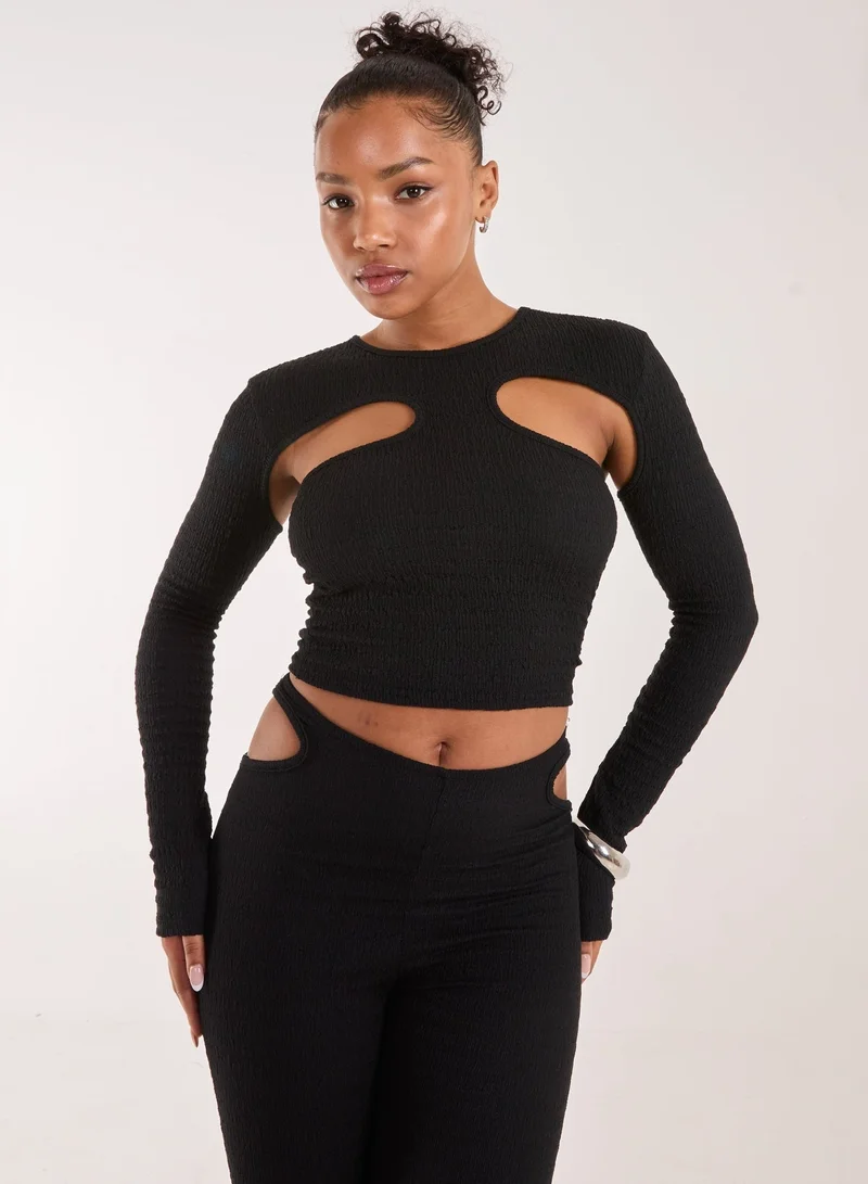 Pink Vanilla  Popcorn Scoop Racer Long Sleeve Top for Women | Best Price UAE