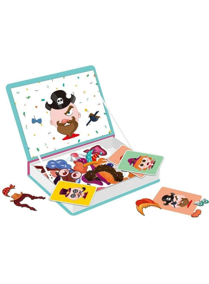 كتاب كولور ماي المغناطيسي: "وجوه مضحكة" - لعبة ألغاز تعليمية إبداعية (STEAM) مكونة من 55 قطعة للأطفال من سن 3 سنوات فأكثر - Image 3