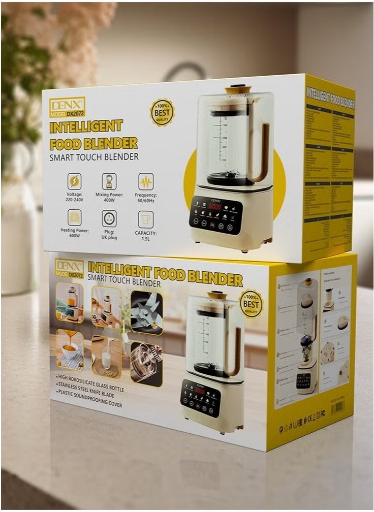 Denx Multifunctional Baby Food Processor, 600W Smart Food Blender With 1.5L Capacity, Smart Touch-Sensitive, Heat-Resistant, Sound-Insulated Blender With Heating Power - Image 4