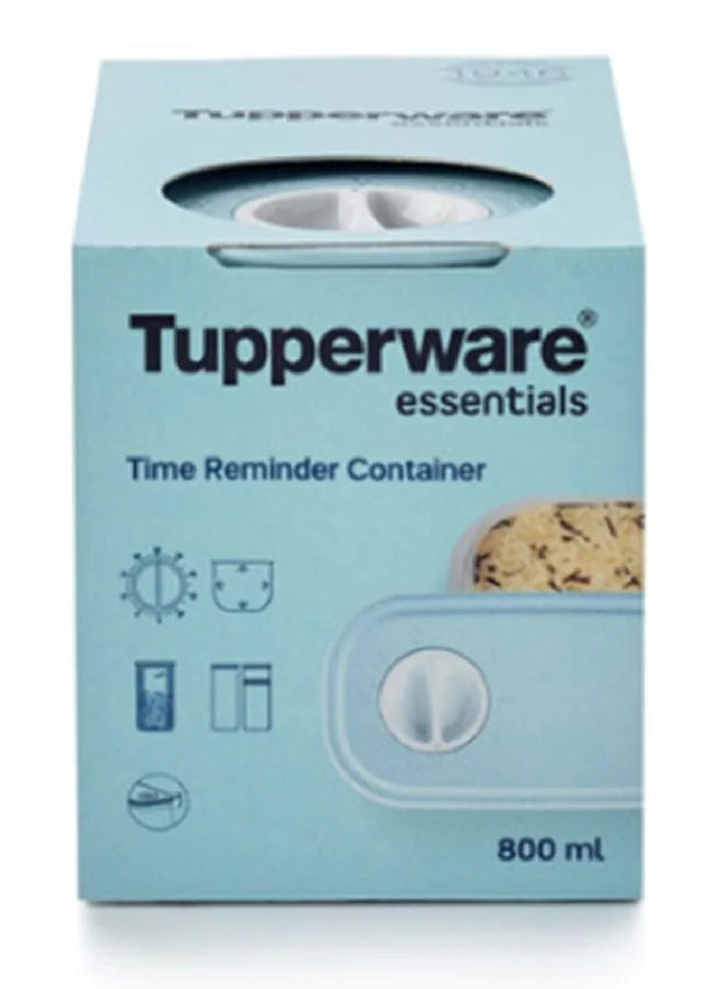 Tupperware Durable and Airtight Plastic Time Reminder Container Blue and Clear 800 ml 11168881