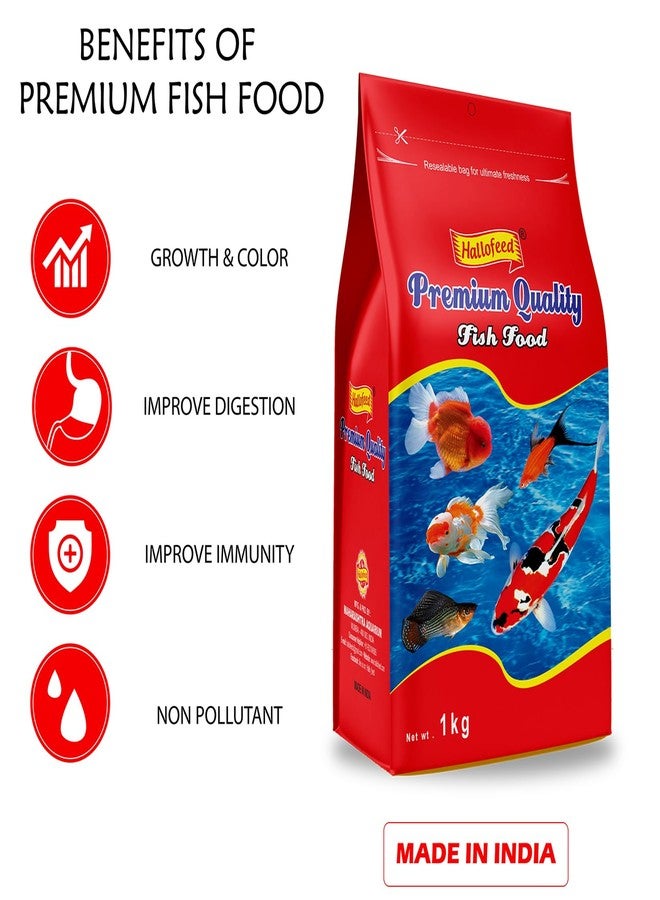 Hallofeed طعام هالوفيد للأسماك ٥٠٠ غرام (حبيبات صغيرة) | سهل الهضم ومُدعّم بمسحوق السمك، ومسحوق بروتين الذرة، وزيت السمك | غذاء عالي القيمة الغذائية لجميع أسماك الزينة - Image 4