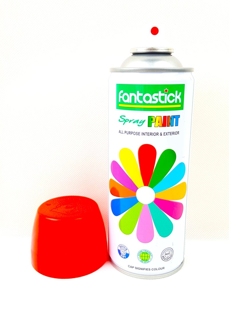 Fantastick 400ml All Purpose Spray Paint Red Color - Image 2