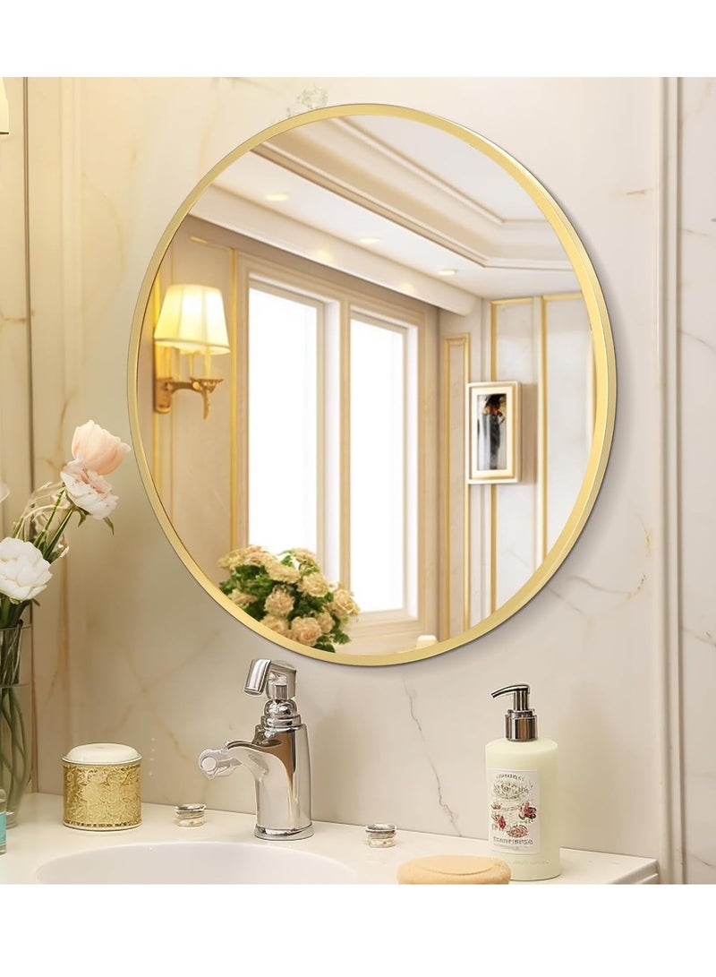 Bathroom Mirror Wanity Mirror Makeup Mirror, High Definition Glass No Punching Required Decorative Mirror, Suitable for Bathroom Bedroom Hotel Hair Salon（60*60CM）  - Image 1