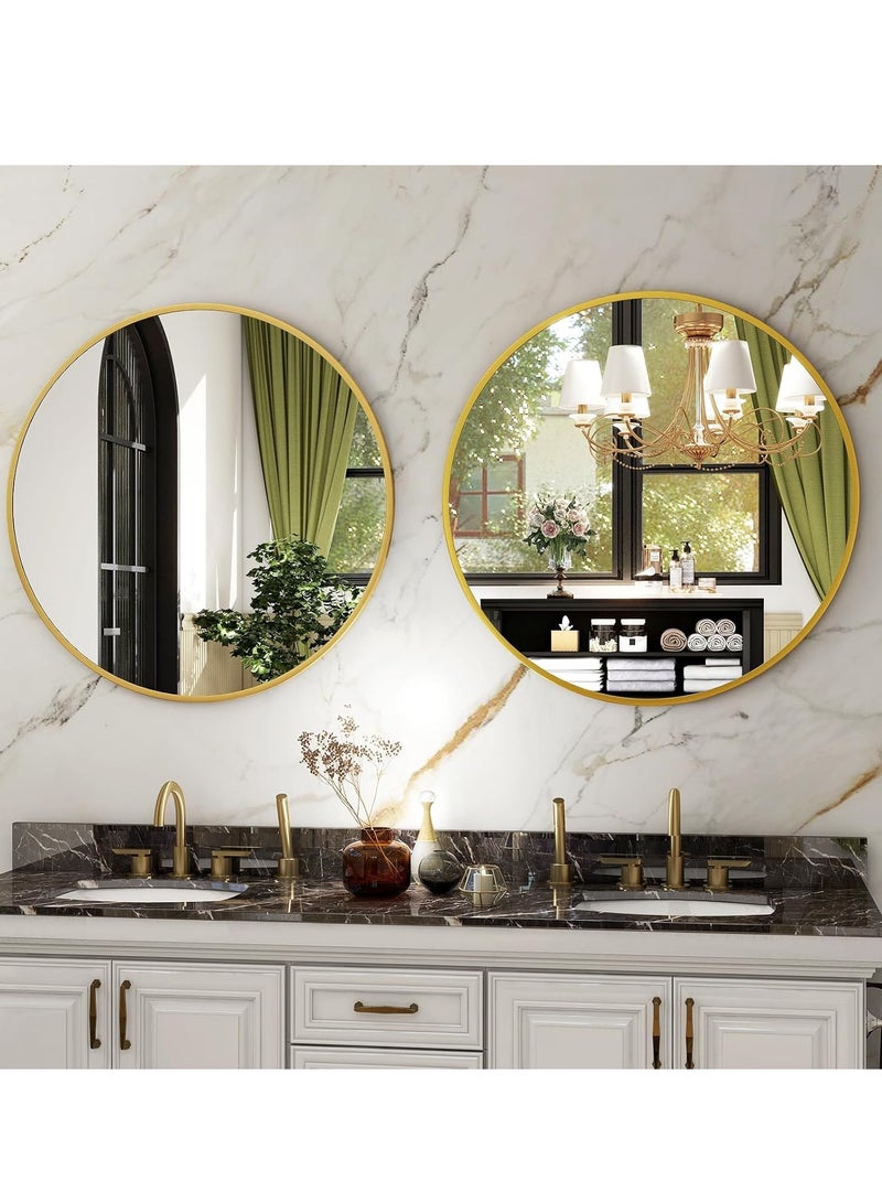 Bathroom Mirror Wanity Mirror Makeup Mirror, High Definition Glass No Punching Required Decorative Mirror, Suitable for Bathroom Bedroom Hotel Hair Salon（60*60CM）  - Image 4