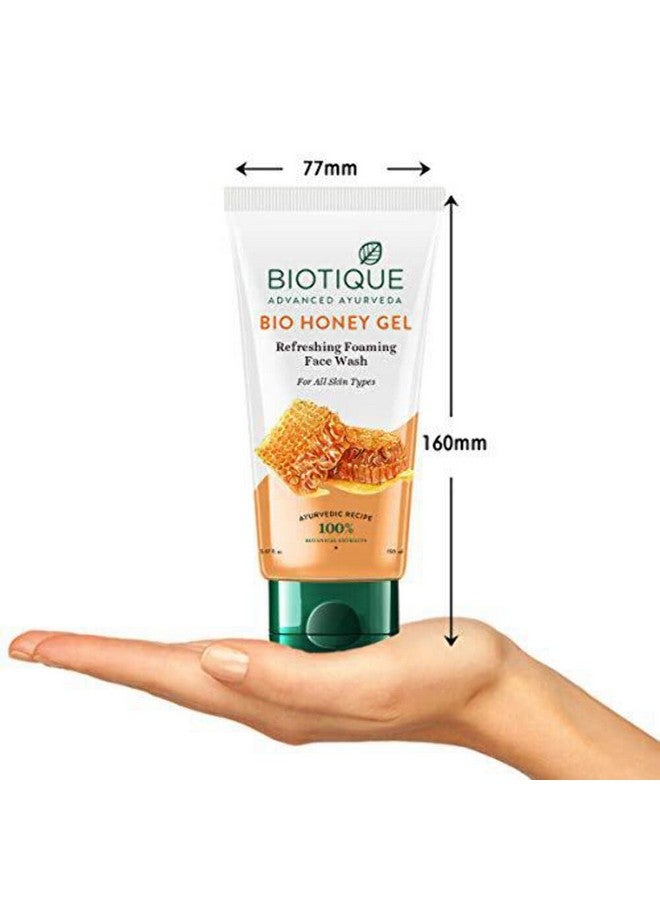 Biotique Bio Honey Gel Refreshing Foaming Face Wash 150Ml/ 5.07 Oz. I All Skin Type I Enriched With Honey Powerful Cleanser Brightens Complexion Boosts Skin Tone - Image 3