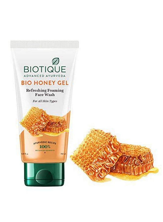 Biotique Bio Honey Gel Refreshing Foaming Face Wash 150Ml/ 5.07 Oz. I All Skin Type I Enriched With Honey Powerful Cleanser Brightens Complexion Boosts Skin Tone - Image 4