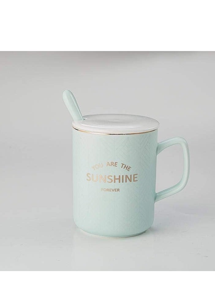Home Concept Elegant Insulated Tea Cup lid With Spoon 360ml  - Image 1