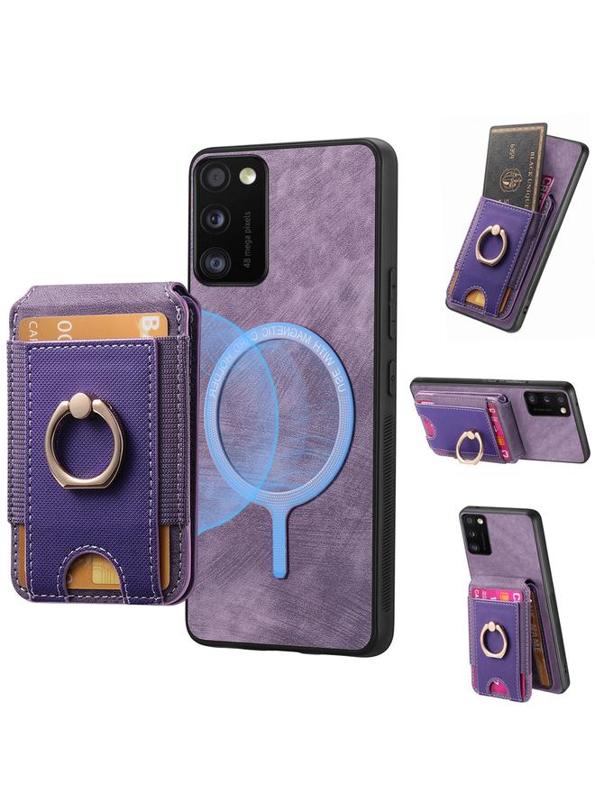 S-TOP Case For Samsung Galaxy A41 Retro Splitable Magnetic Stand Card Bag Leather Phone Case - Image 1