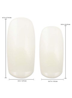 Pana Usa Training Practice Tips False Fake Nail Tips For Nail Manicure Diy Tech Nails Model Art Tools (Natural White Tips)  - Image 3