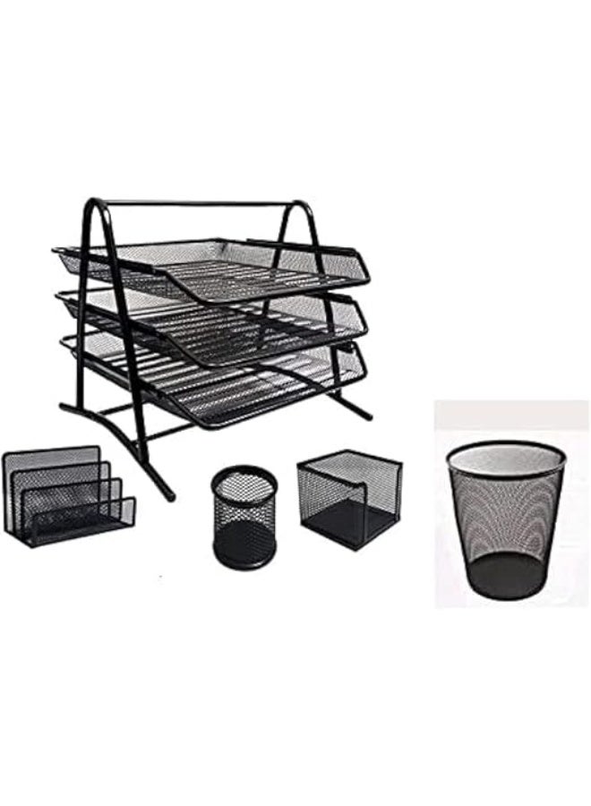 5-piece mesh desk set