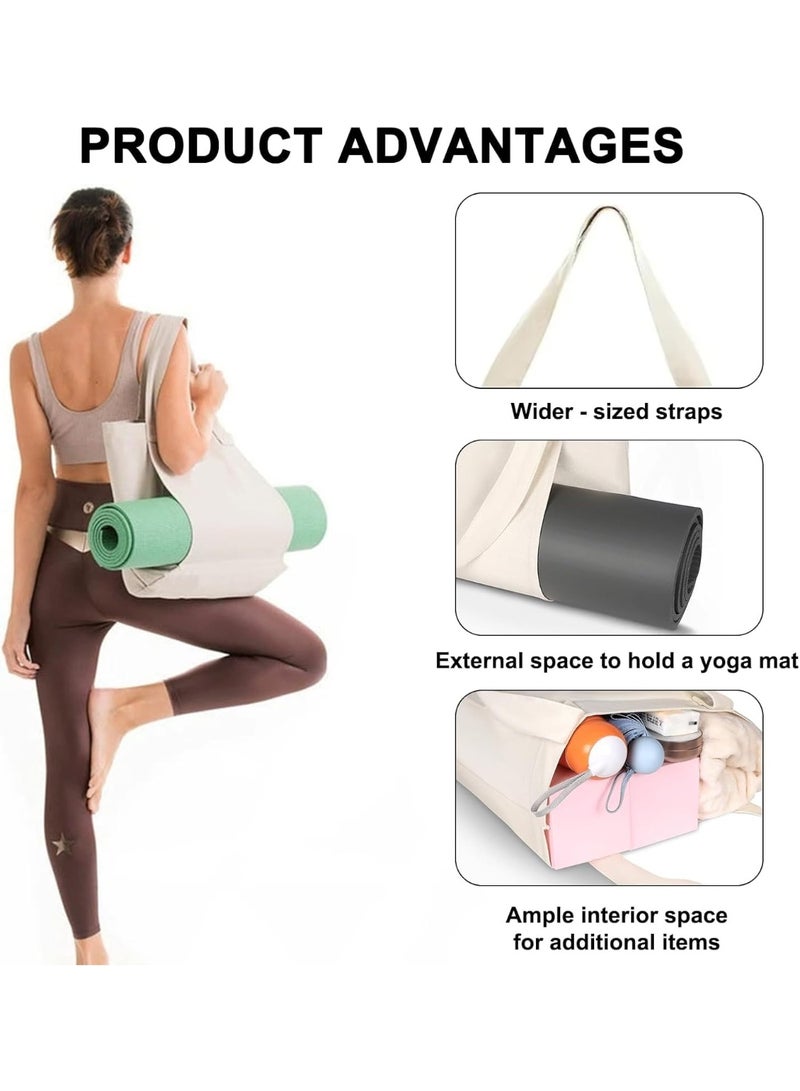 SKT Shiketro Women's Yoga Mat Bag | Large Capacity Zippered Gym Tote Bag – Durable and Portable Sports Bag for Thick Yoga Mats, Gym Gear, and Everyday Essentials | Versatile for Gym, Travel, and Work (Black) - Image 5