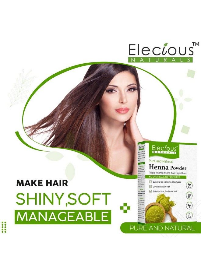 Elecious Natural Henna Powder For Hair Colour And Growth (200 Grams) - Image 4