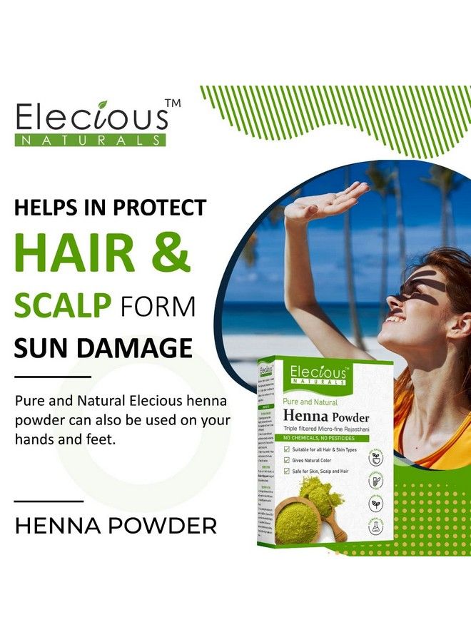 Elecious Natural Henna Powder For Hair Colour And Growth (200 Grams) - Image 5
