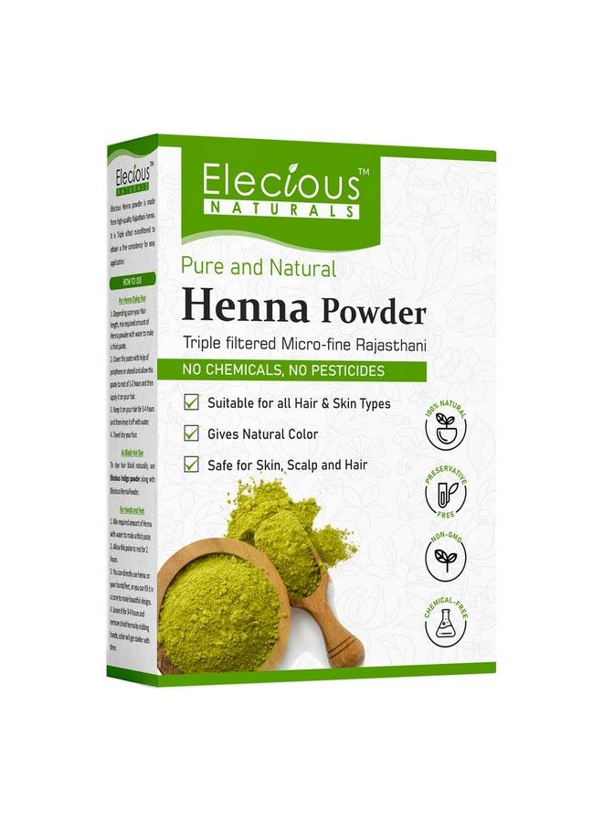 Elecious Natural Henna Powder For Hair Colour And Growth (200 Grams) - Image 2