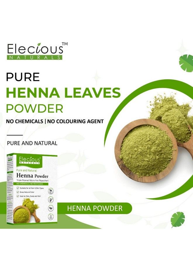 Elecious Natural Henna Powder For Hair Colour And Growth (200 Grams) - Image 3