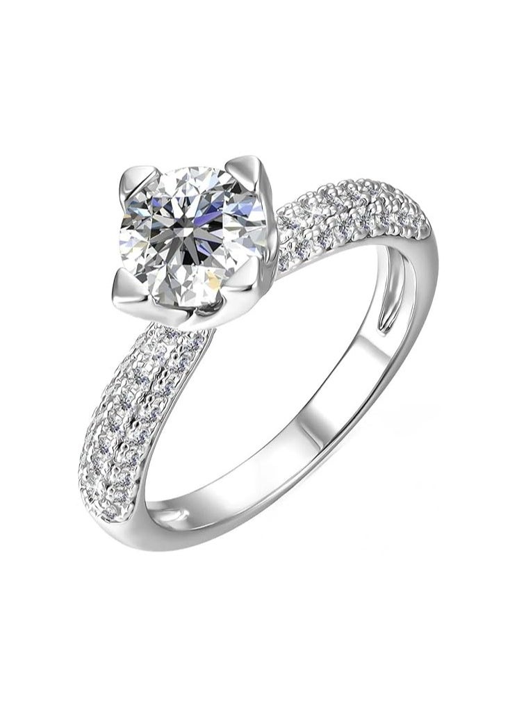 Fayrouz Jewellery - Fayruz Jewelry White Gold Plated Solitaire Ring for Women Cubic Zirconia - Promise Ring - All Occasion - Image 1