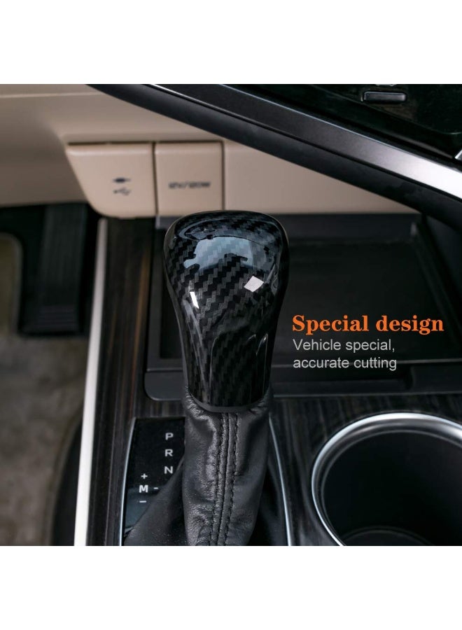 CKE for Toyota Camry 2025 2024 2023 2022 2021 2020 2019 2018 for Corolla Avalon 2024 2023-2019 Accessories Sporty Auto Car Gear Shift Knob Cover Trim Protector Cap -Carbon Fiber Style - Image 2