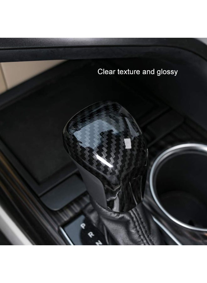 CKE for Toyota Camry 2025 2024 2023 2022 2021 2020 2019 2018 for Corolla Avalon 2024 2023-2019 Accessories Sporty Auto Car Gear Shift Knob Cover Trim Protector Cap -Carbon Fiber Style - Image 3