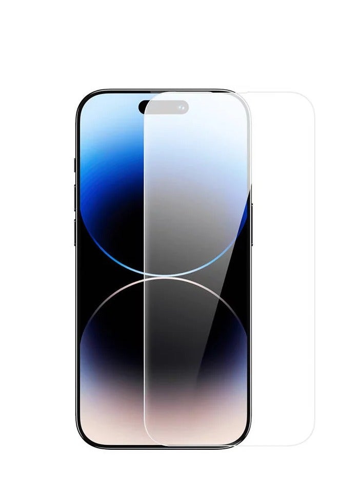 بيسوس واقي شاشة OS-Baseus Diamond Series HD مصنوع بالكامل من الزجاج المقوى لجهاز iP 14 Pro Max، شفاف (عبوة من قطعة واحدة، مع مجموعة تنظيف وأداة تثبيت EasyStick) - Image 2