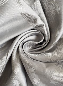 LUNA Home Satin Jacquard King size 6 piece duvet cover set, grey bohemia style bedding set.  - Image 3