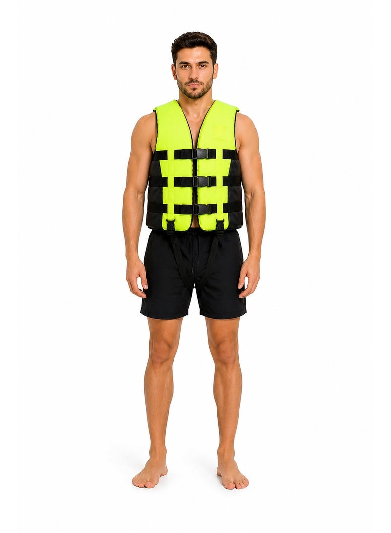 Life Jacket for Swimming and Water Activities – Equipped with Multiple Safety Straps and a Rescue Whistle – Adjustable to Fit Different Sizes - Image 4